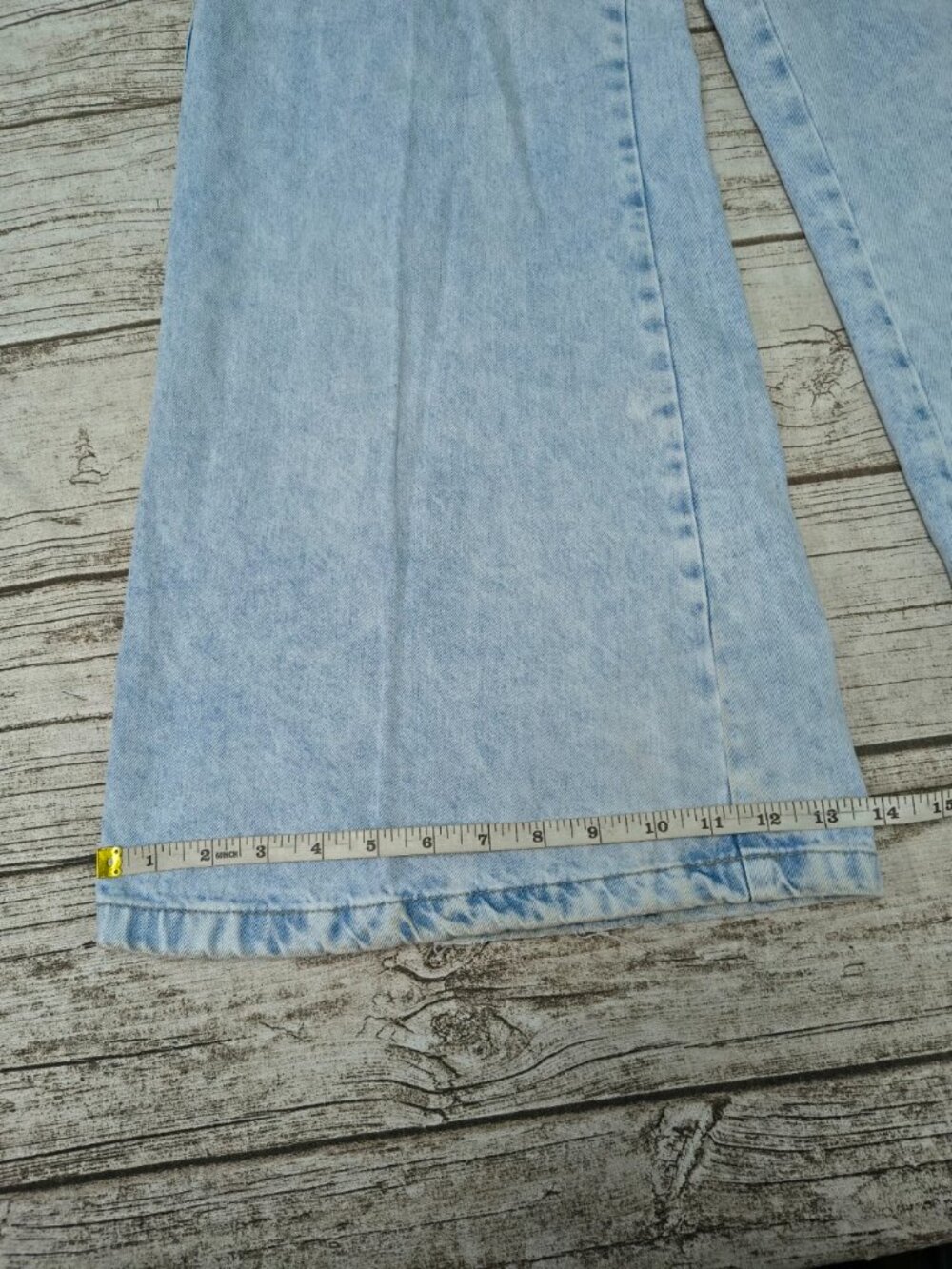 Youcom Light Wash Wide Leg High Rise Jeans Size 36 - Picture 3 of 10